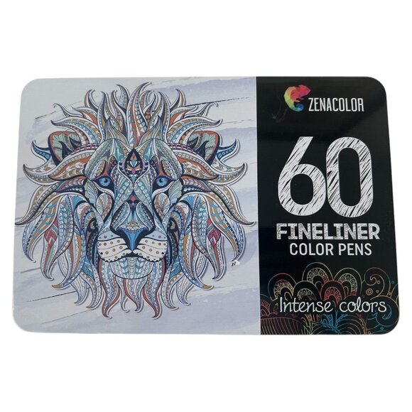 ZENACOLOR 60 Color PENS Markers Intense Scrapbooking Coloring Line NEW - Picture 2 of 11